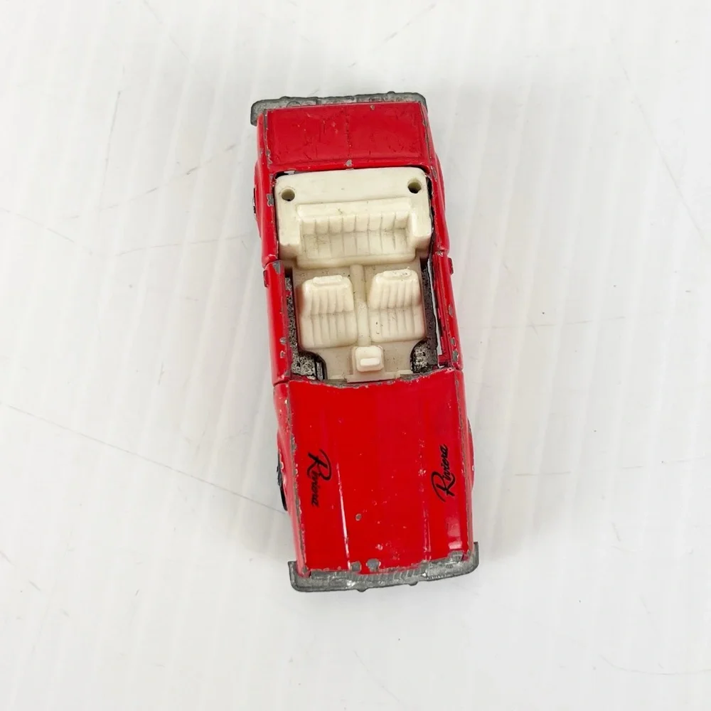 Vintage 1984 Road Champs Red Convertible Buick Riviera Toy Car